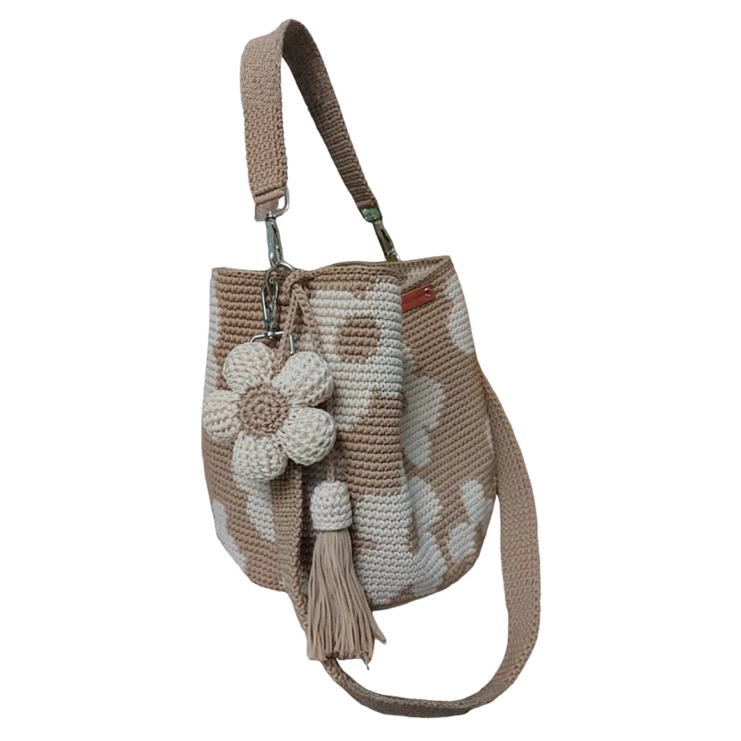 Handmade Crochet Flower Shoulder Bag