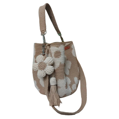 Handmade Crochet Flower Shoulder Bag